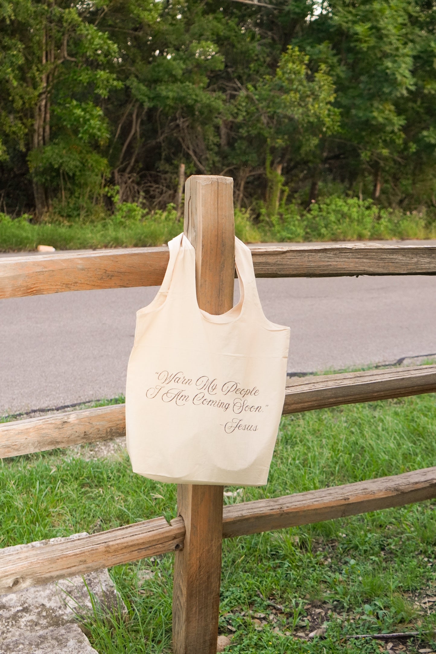 Jesus is coming tote bag